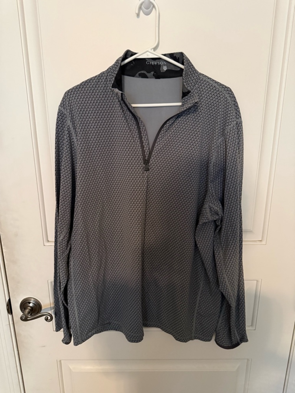 Greyson Men's Textured Light-Weight Quarter-Zip Jacket‎ - Gray XXL